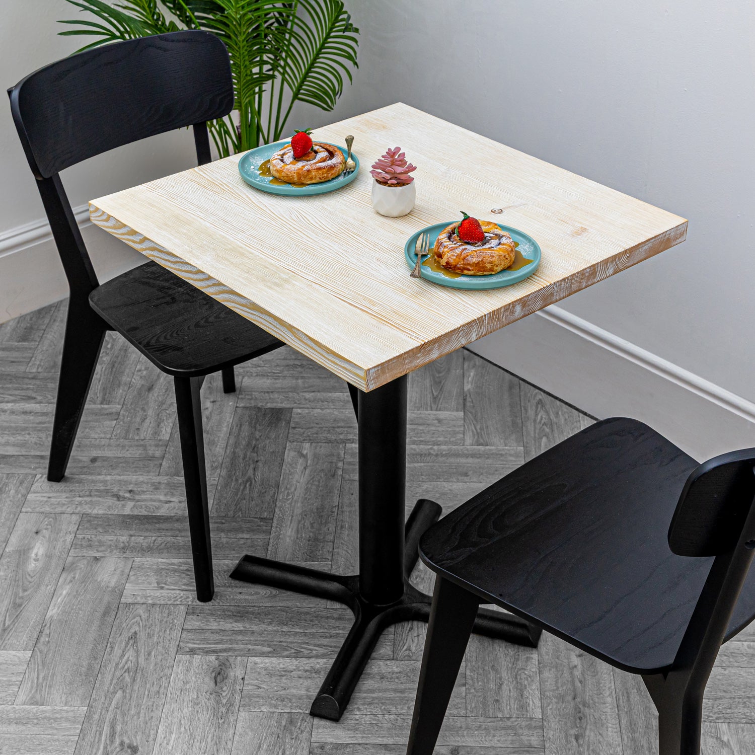 White Cafe Table top - Solid Wood